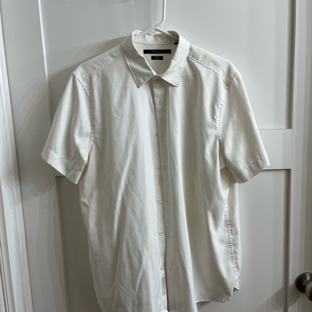 Perry Ellis White Short Sleeve Shirt